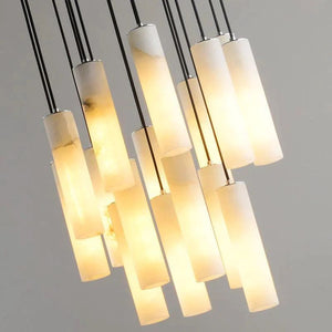 Alabaster Cylindrical Round Chandelier - view 2