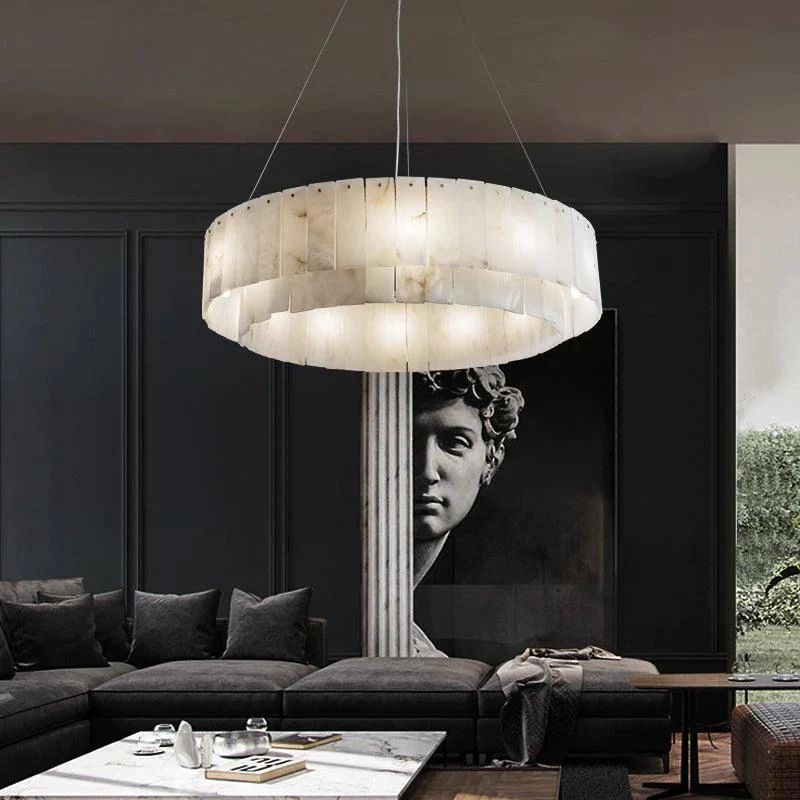 Alabaster Modern Round Chandelier - view 2