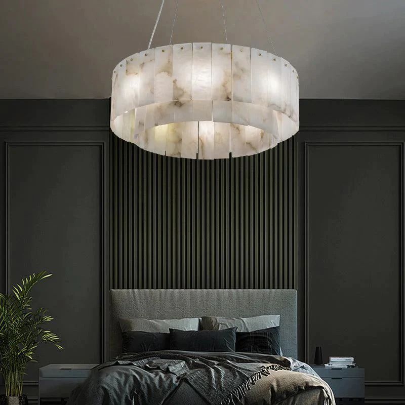 Alabaster Modern Round Chandelier - view 3
