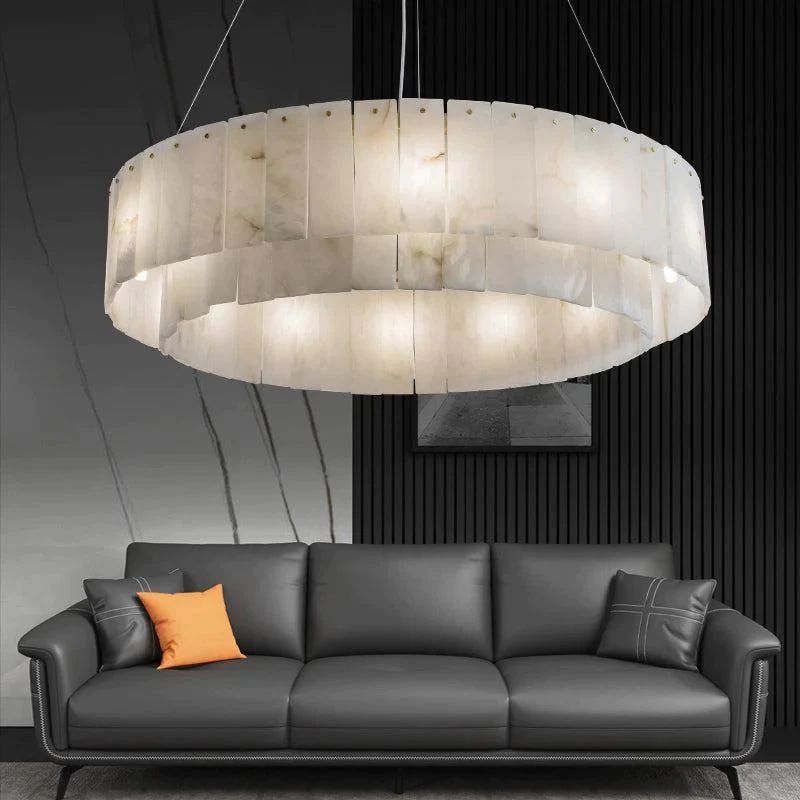 Alabaster Modern Round Chandelier - view 4
