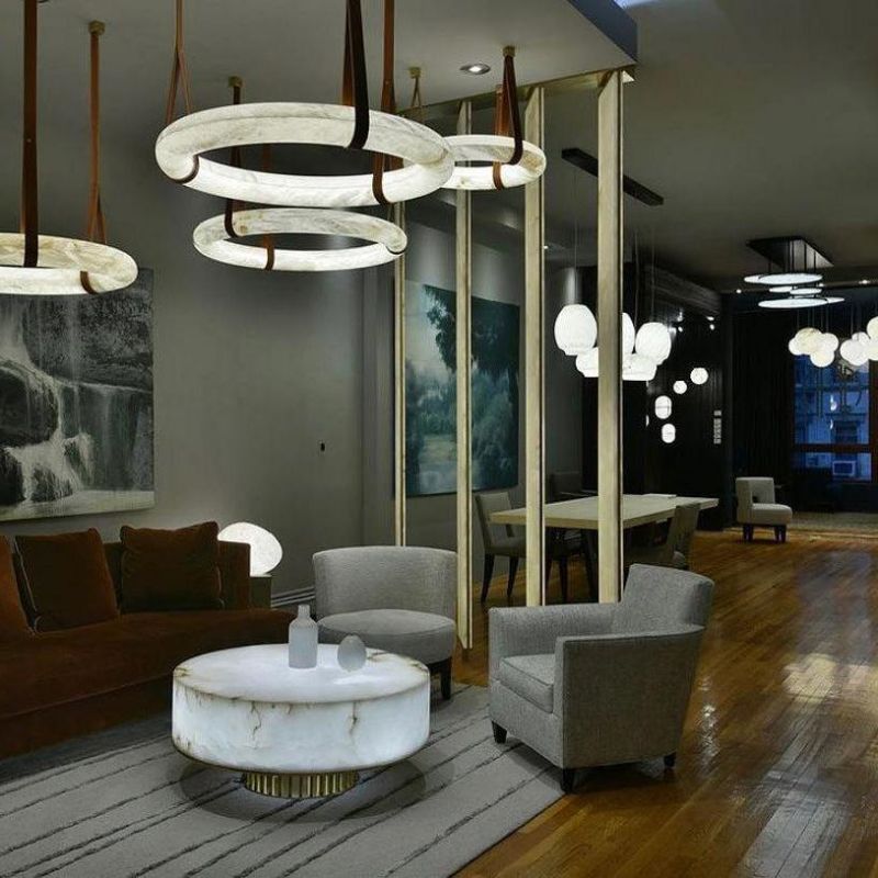 Oslo Alabaster Art Chandelier - view 8
