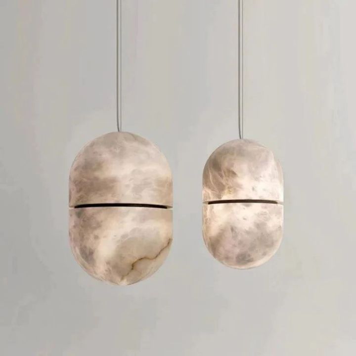 Alabaster Oval Pendant - view 2