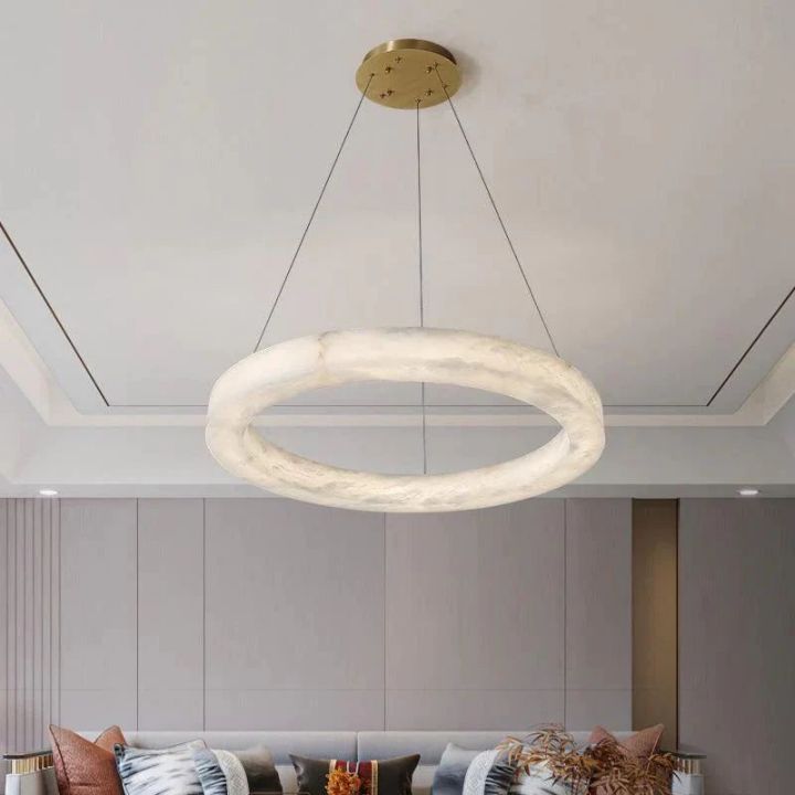 Alabaster Round Modern Pendant - view 5