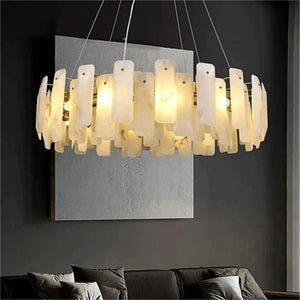 Alabaster Round Pendant Chandelier - view 3