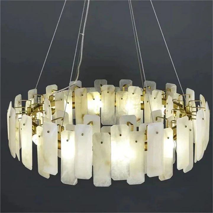 Alabaster Round Pendant Chandelier - view 4