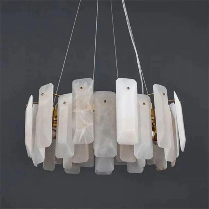 Alabaster Round Pendant Chandelier - view 7