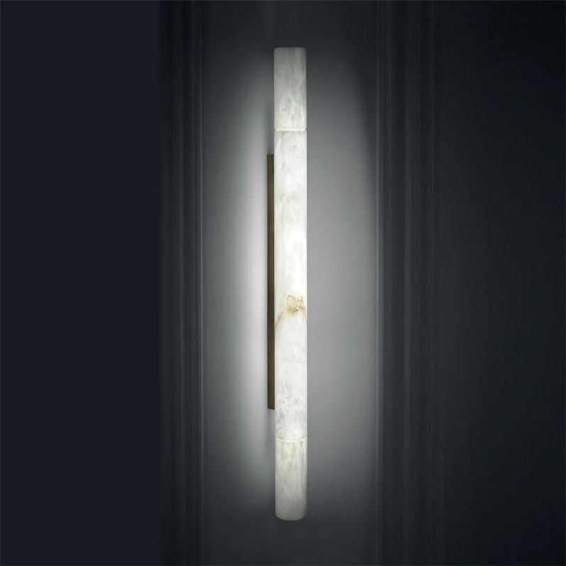 Alabaster Round Tube Wall Sconce, chandelier - view 2