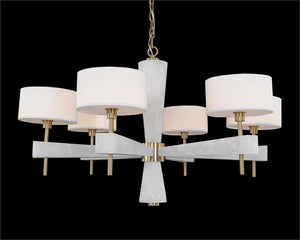 Alabaster Six-Light Round Chandelier