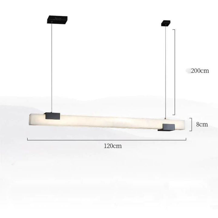 Alabaster Square Pillar Dining Chandelier - view 5