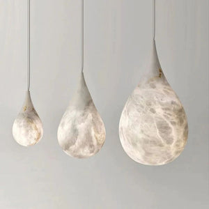 Alabaster Teardrop Single Pendant 7"D - view 2