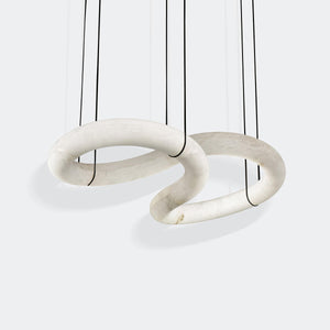 Alabaster Unique Curved Long Linear Chandelier - view 10