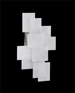 Alabaster Wall Sconce with a Nod to Mondrian, chandelier - view 2