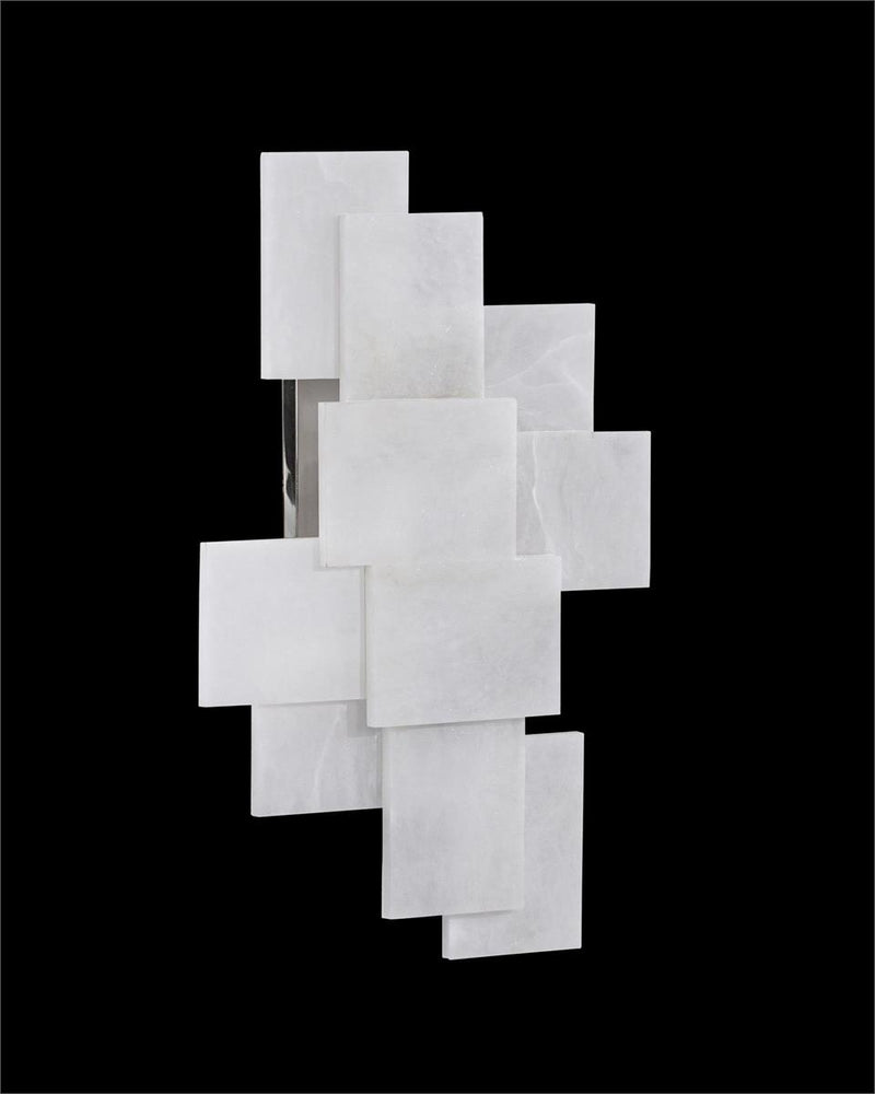 Alabaster Wall Sconce with a Nod to Mondrian, chandelier - view 2