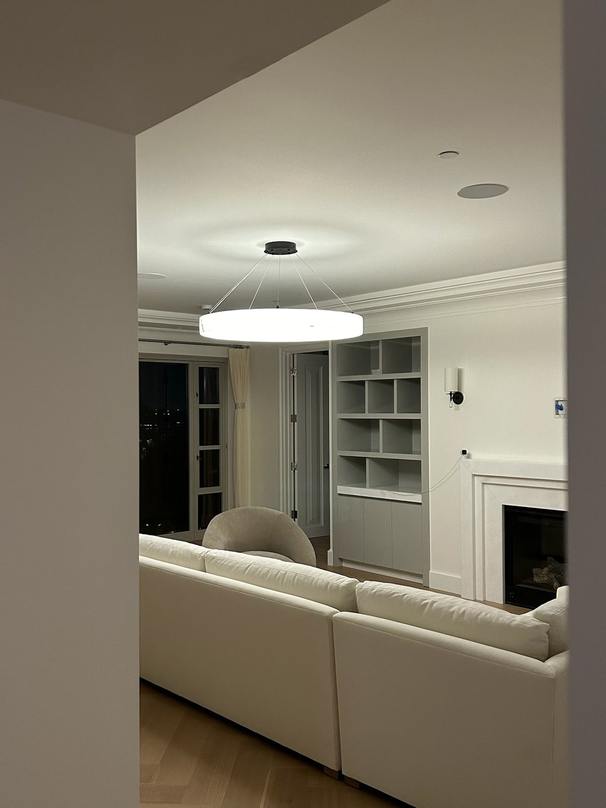 Alabaster Halo Ring Chandelier - view 8
