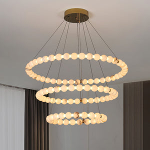 Alabaster Orb Ring Chandelier - view 3