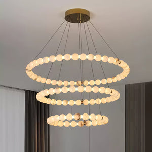 Alabaster Orb Ring Chandelier - view 6