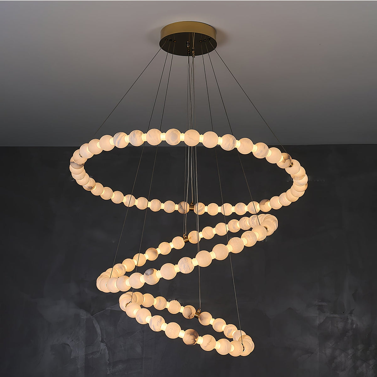 Alabaster Orb Ring Chandelier - view 13