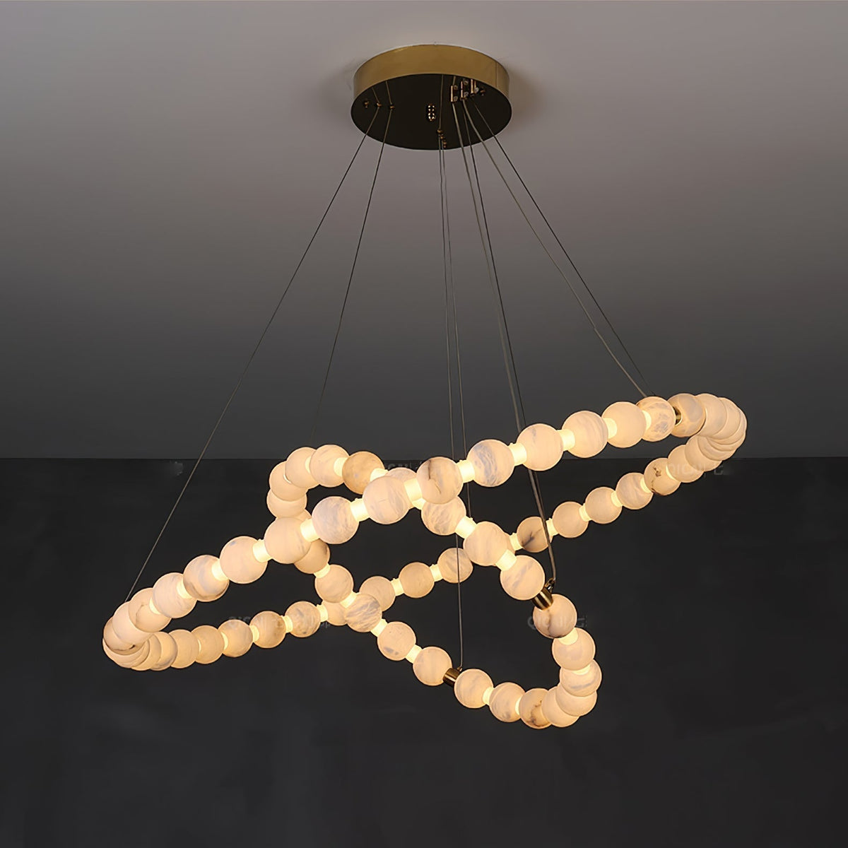 Alabaster Orb Ring Chandelier - view 15