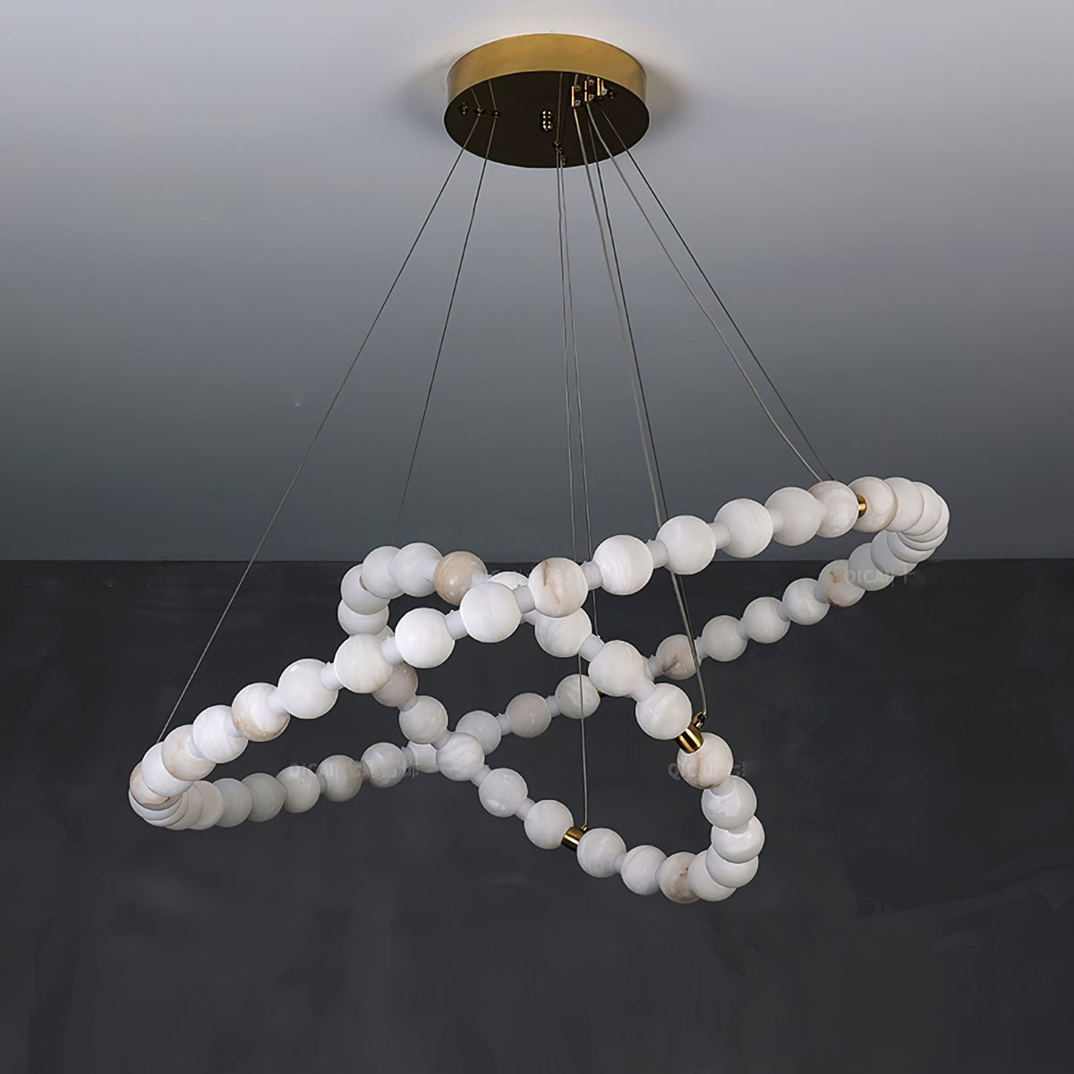 Alabaster Orb Ring Chandelier - view 16