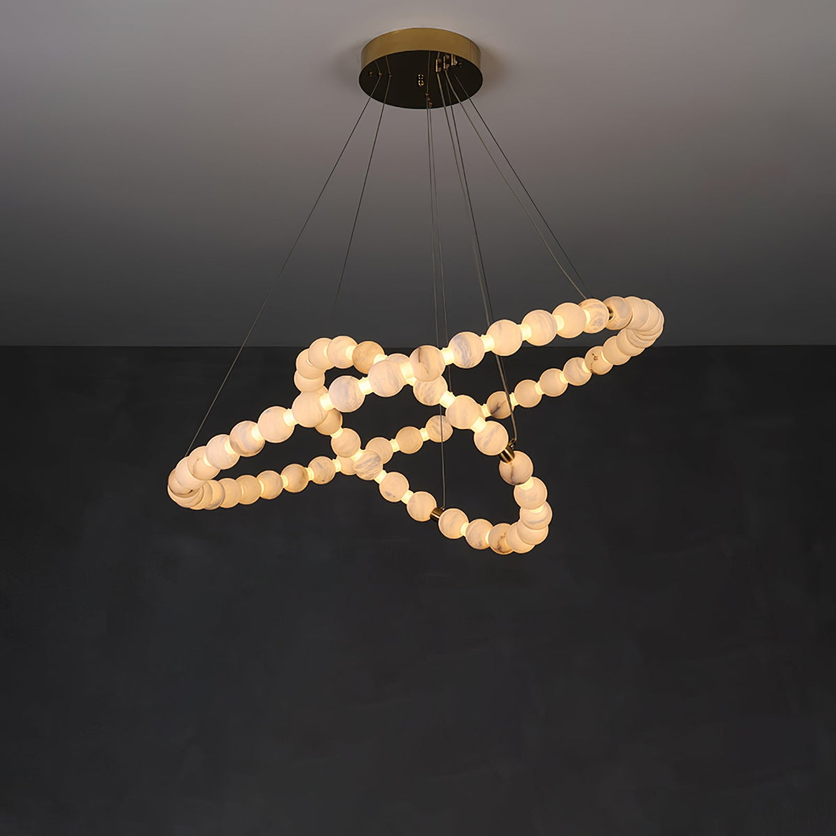 Alabaster Orb Ring Chandelier - view 5