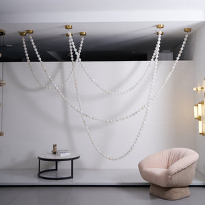 Alabaster Pearl Necklace Chandelier - view 12