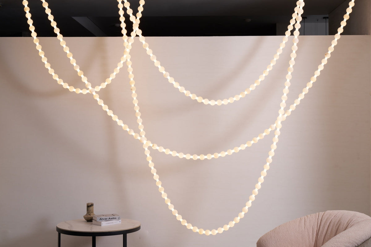 Alabaster Pearl Necklace Chandelier - view 16