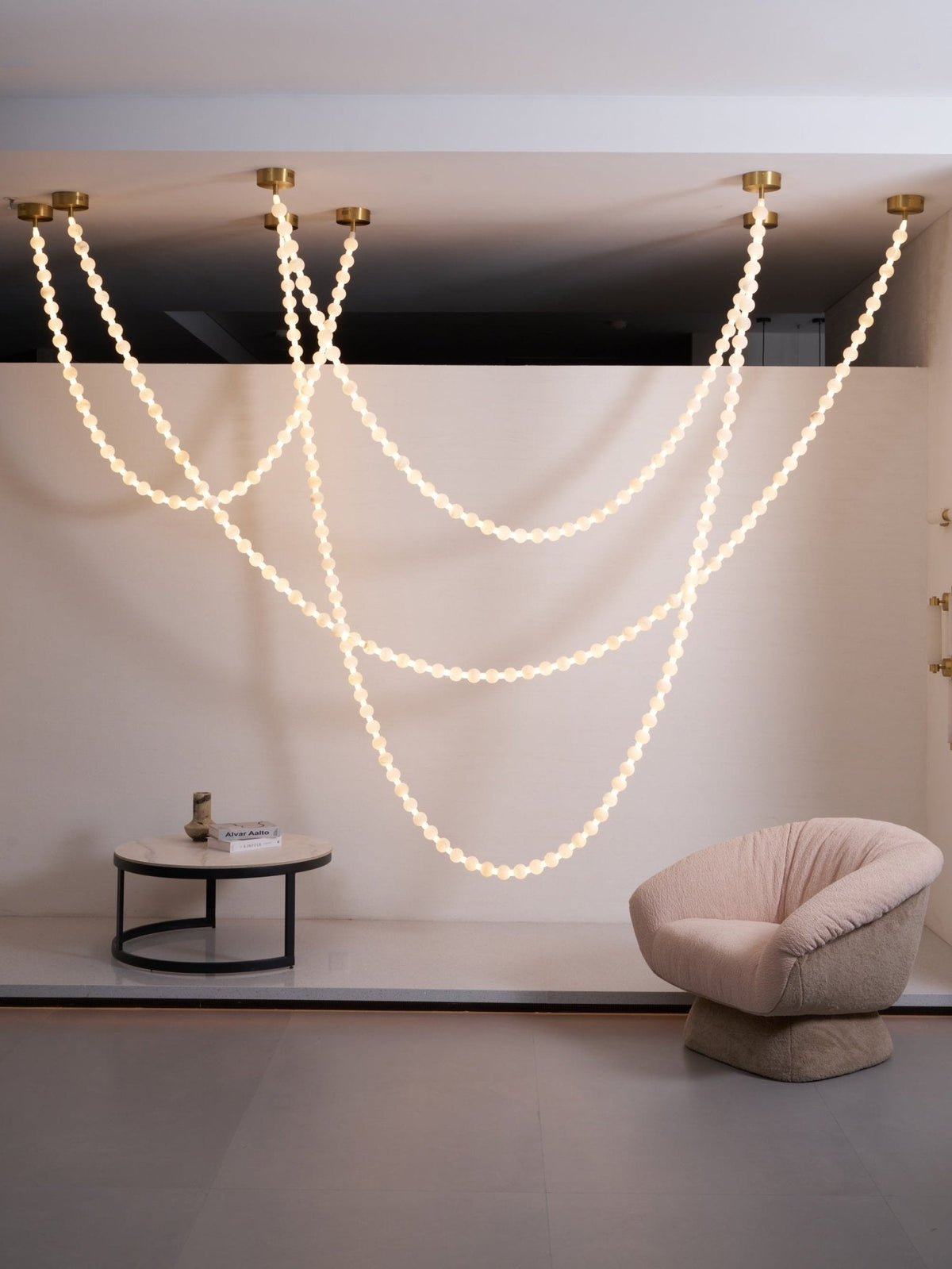 Alabaster Pearl Necklace Chandelier - view 17