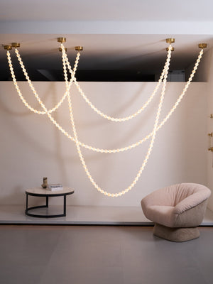 Alabaster Pearl Necklace Chandelier - view 17