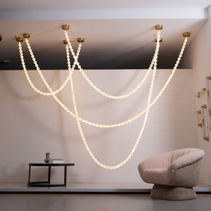Alabaster Pearl Necklace Chandelier - view 19