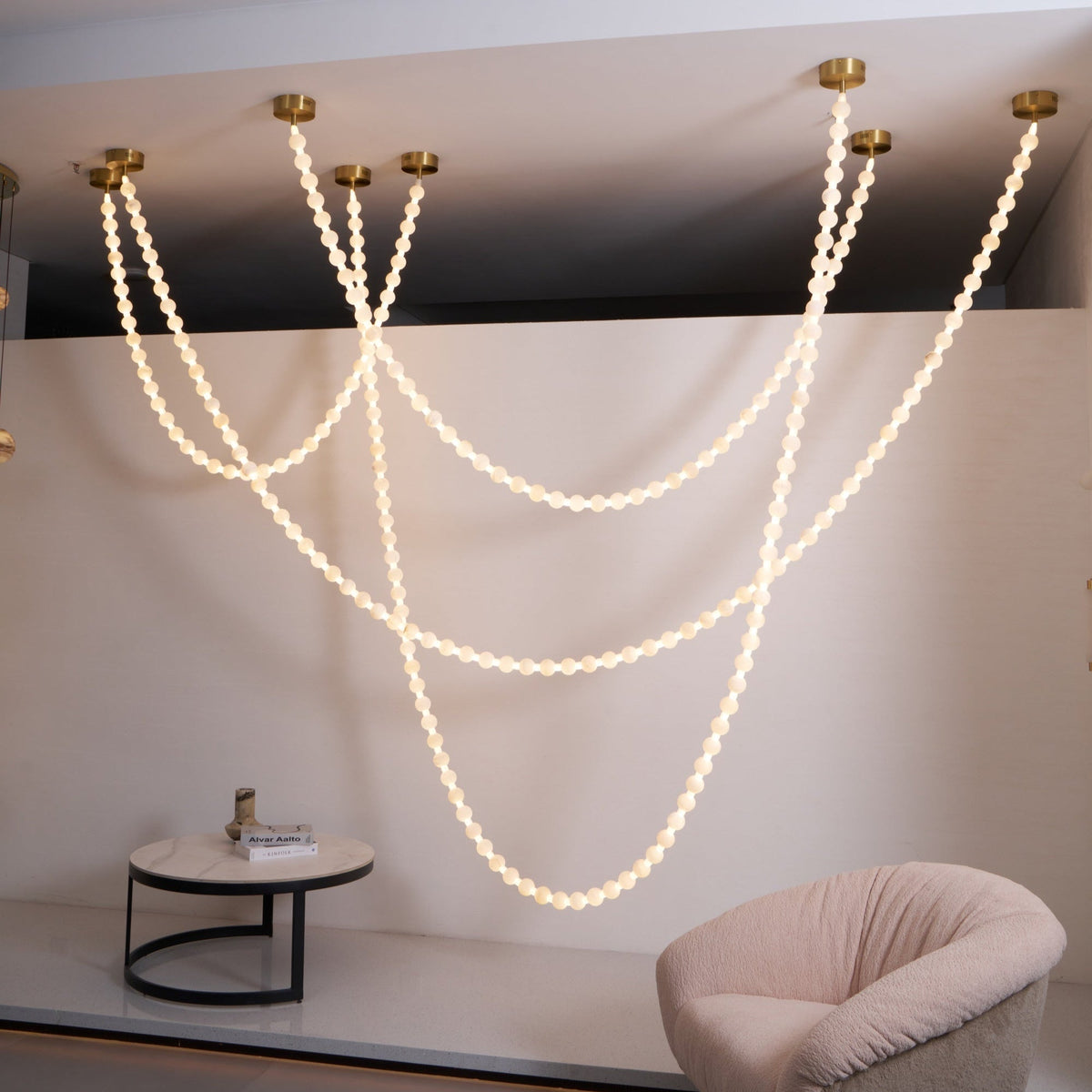 Alabaster Pearl Necklace Chandelier - view 21