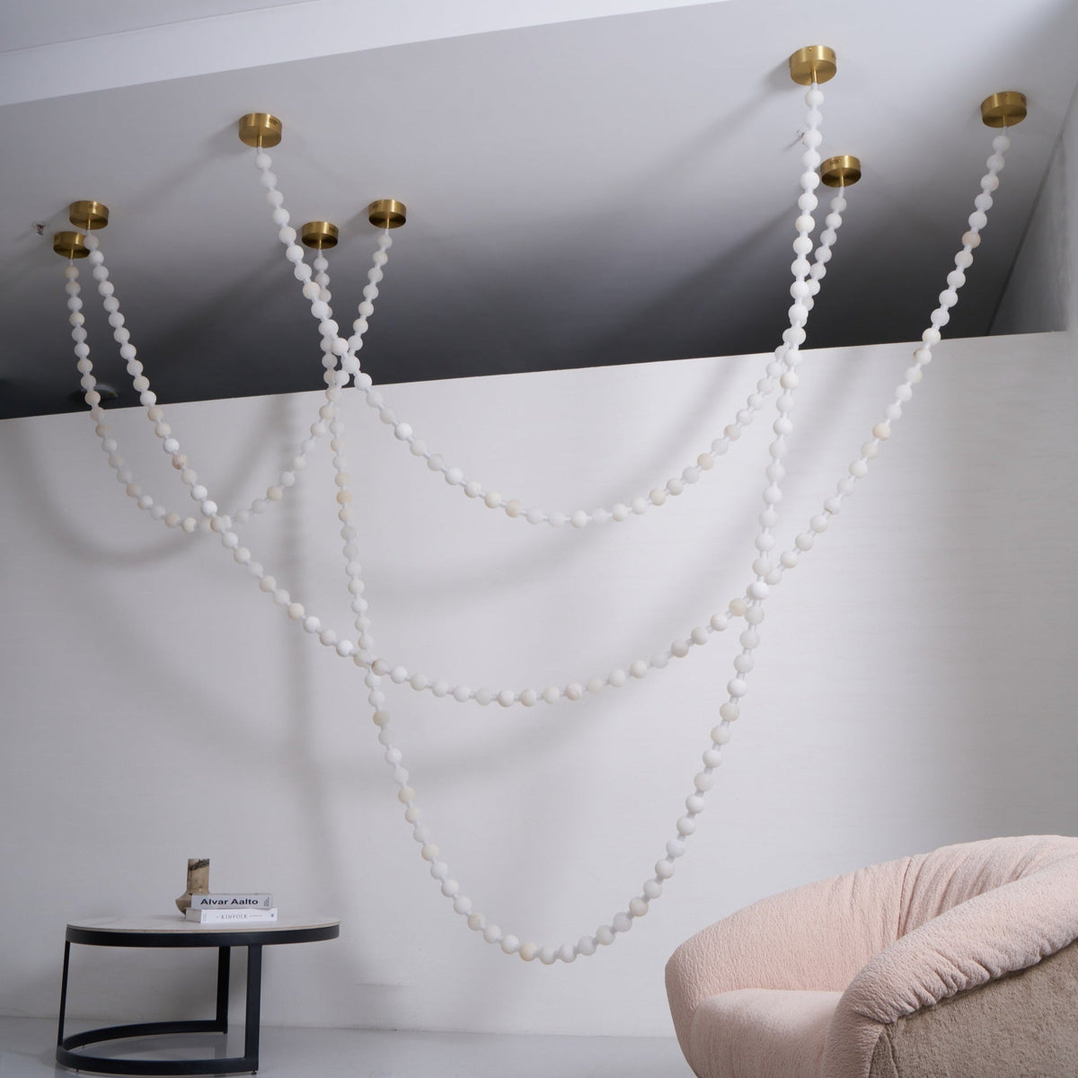 Alabaster Pearl Necklace Chandelier - view 22