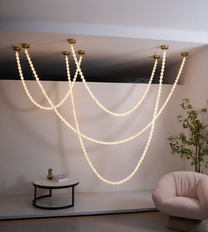 Alabaster Pearl Necklace Chandelier - view 3