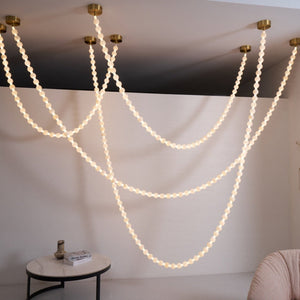 Alabaster Pearl Necklace Chandelier - view 4