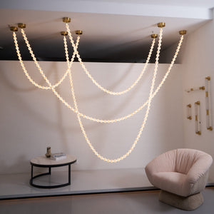 Alabaster Pearl Necklace Chandelier - view 6