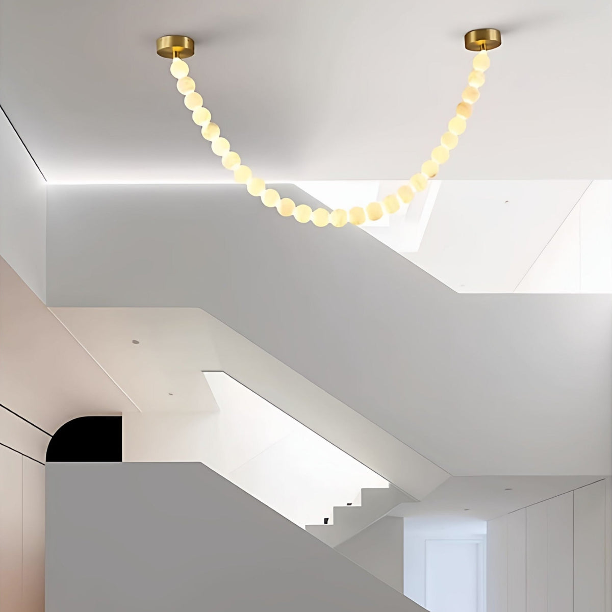 Alabaster Pearl Necklace Chandelier - view 40