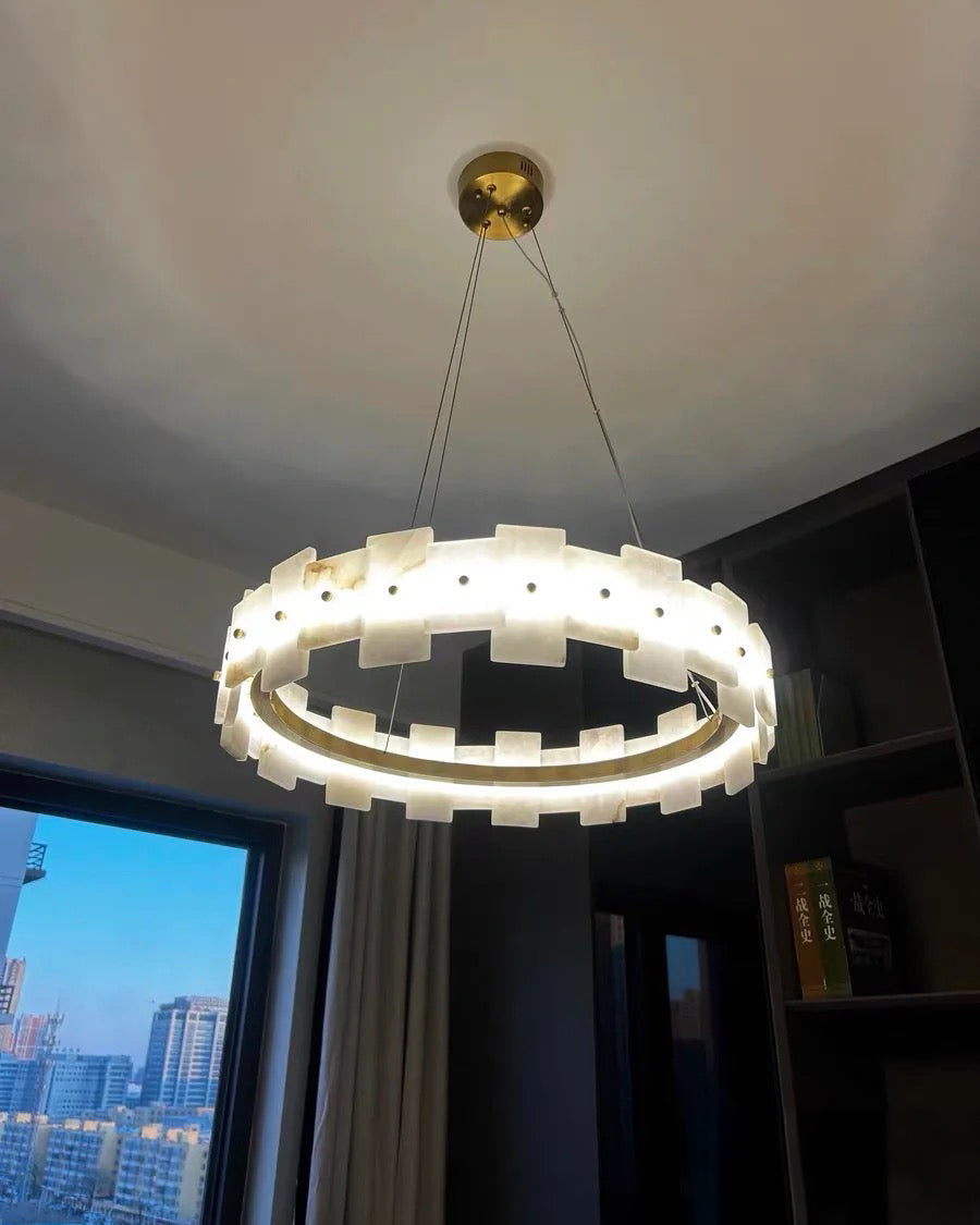 Alabaster Tiered Chandelier - view 3