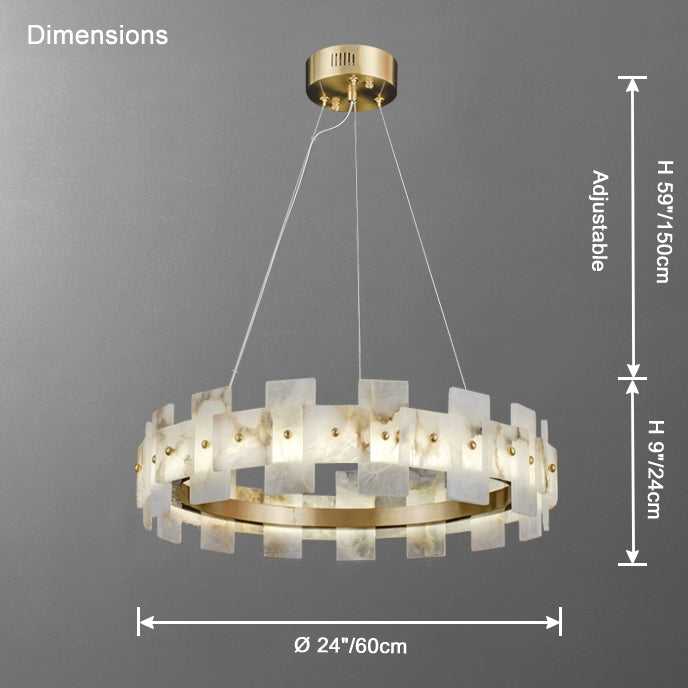 Alabaster Tiered Chandelier - view 8