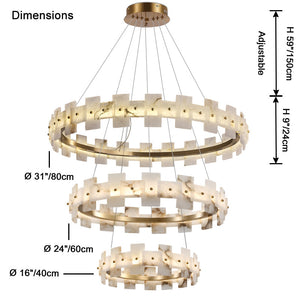 Alabaster Tiered Chandelier - view 10