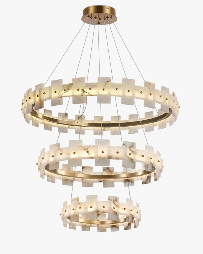 Alabaster Tiered Chandelier - view 12
