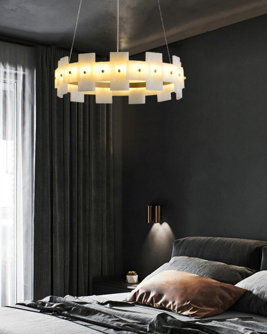 Alabaster Tiered Chandelier - view 17