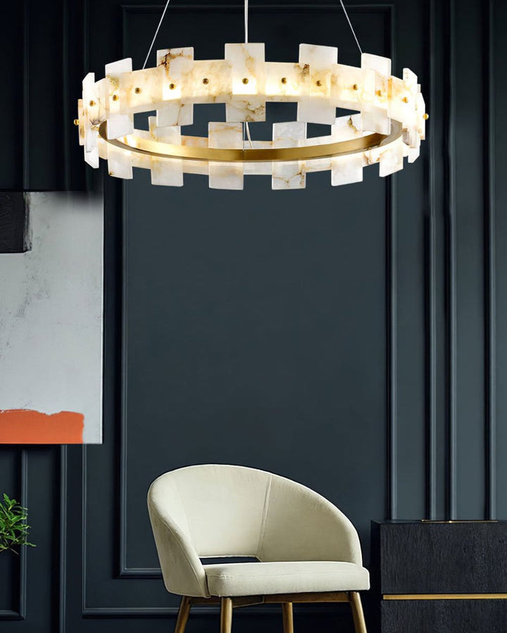 Alabaster Tiered Chandelier - view 18