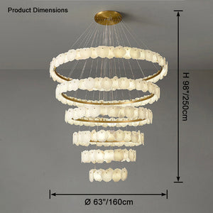 Alabaster Tiered Circular Chandelier - view 11