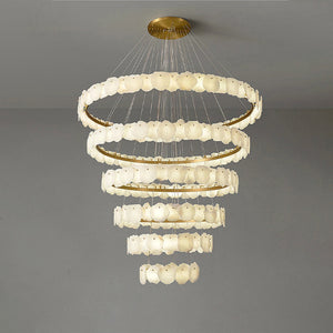 Alabaster Tiered Circular Chandelier - view 3