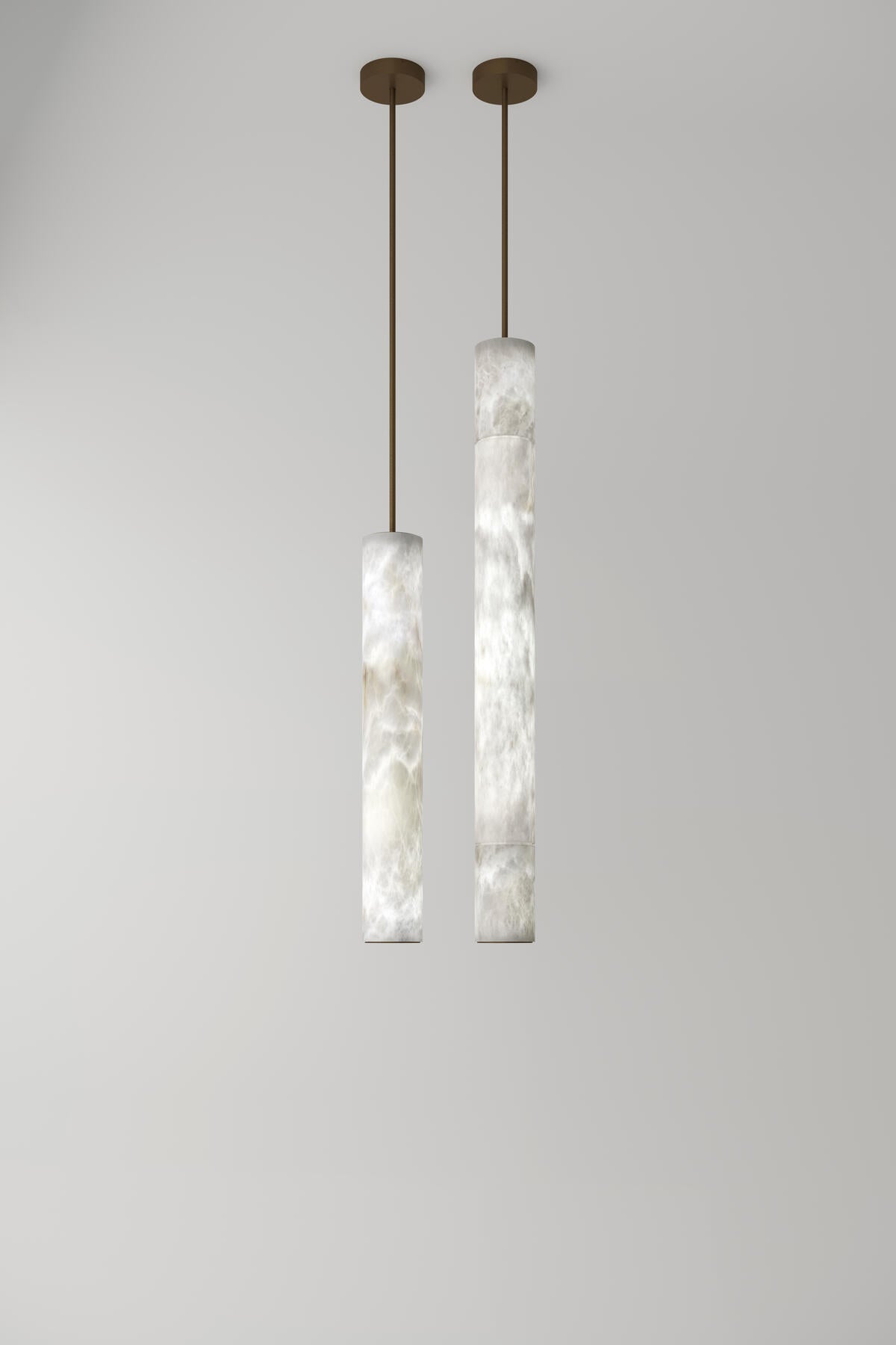 Alabaster long Pendant Light (customize）, chandelier - view 2