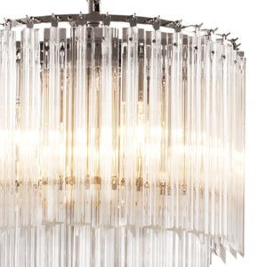 Bethel Modern Glass Chandelier - Nickel - view 2