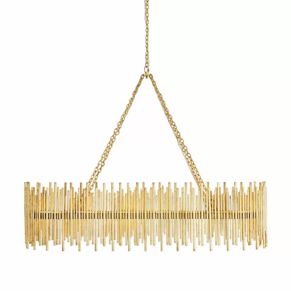 10 Lights Rectangle Pendant Chandelier, rectangular