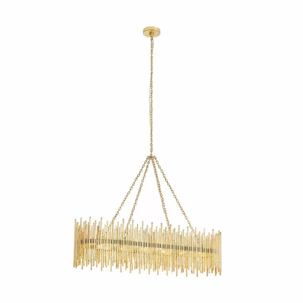 10 Lights Rectangle Pendant Chandelier, rectangular - view 8