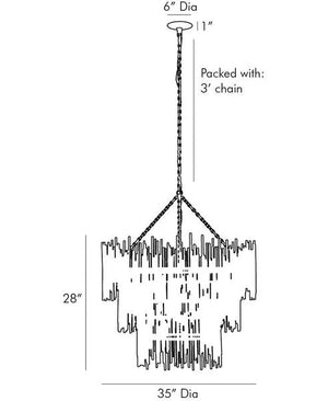 12 Lights 3- Tier Chandelier, three-tier - view 2