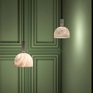 Alabaster Altus Hemisphere Pendant Light, chandelier - view 6