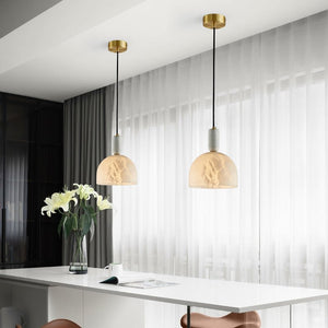 Alabaster Altus Hemisphere Pendant Light, chandelier - view 2